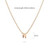 Initials Brick Alphabet Letter Necklace Rose Gold Layered Steel Jewellery